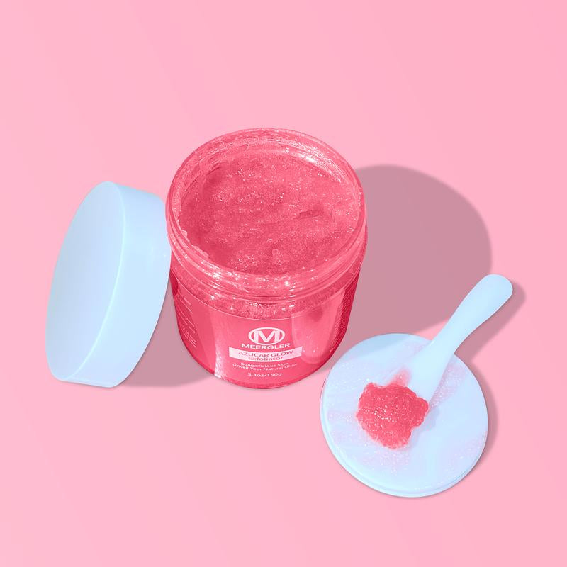 Glow Exfoliator-Sugar Facial Scrub for Smoother|Body Scrub,Clowing Skin|Body Exfoliation Newly Upgraded Glow Recipe