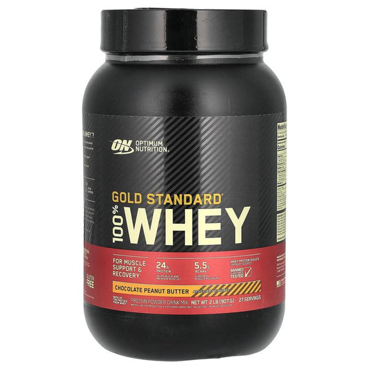 Optimum Nutrition Gold Standard® 100% Whey, Chocolate Peanut Butter, 2 Lb (907 G)