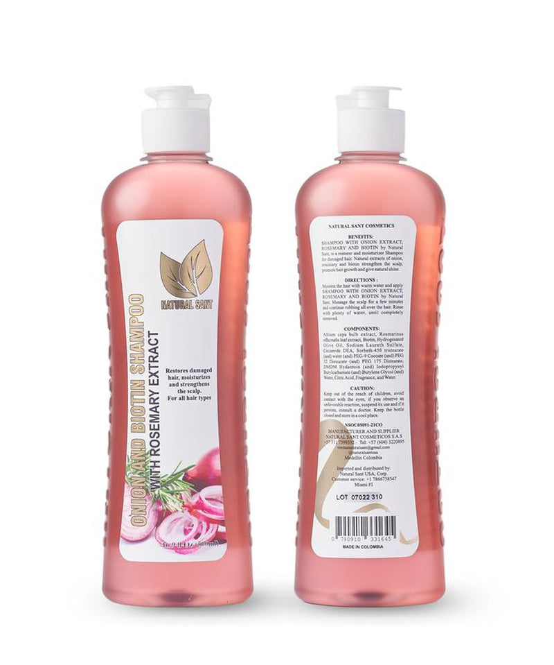 Natural Sant - Onion, Rosemary and Biotin Shampoo for All Hair Types (16 Fl Oz/500Ml) Conditioner Haircare Conditioner Haircare